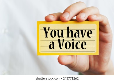 You Have a Voice Concept