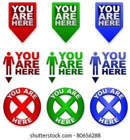 You Are Here Map Markers - Raster