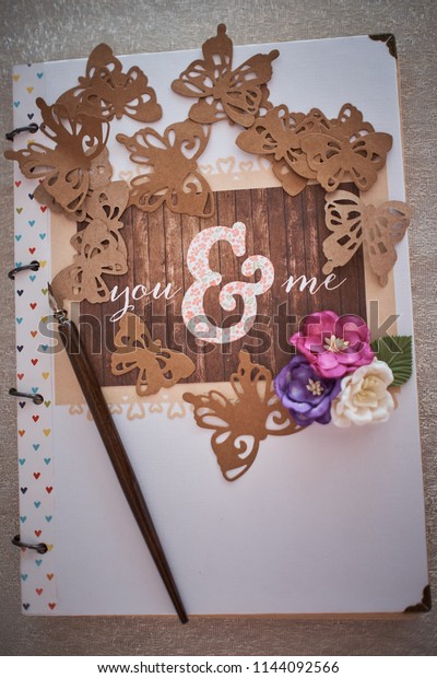 You Me Wedding Notebook Wedding Wishes Stock Photo Edit Now