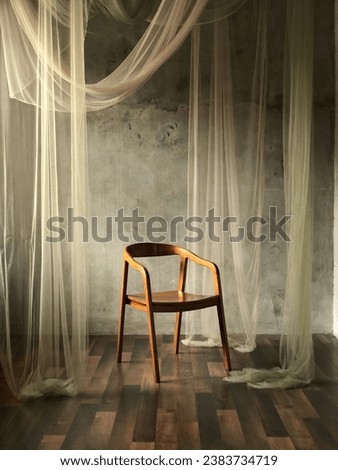 Similar – Image, Stock Photo Chair in room Drape