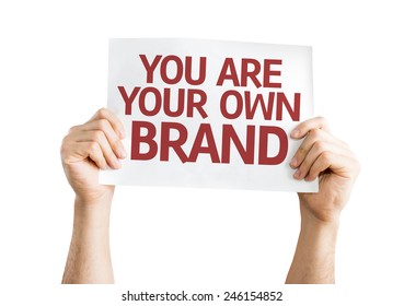 You are Your Own Brand card isolated on white background