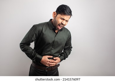 Young Adult Man Upset Stomach And Gastric Ulcers