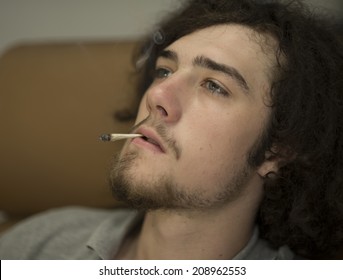 Young Adult Smoking Marijuana