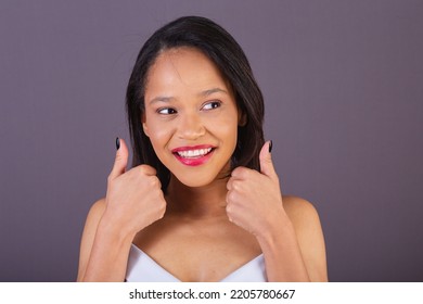 young adult woman from northeastern brazil. countenance, close like photo, approval. - Shutterstock ID 2205780667