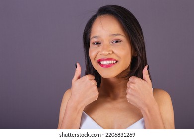 young adult woman from northeastern brazil. countenance, close like photo, approval. - Shutterstock ID 2206831269