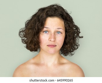 Young Adult Woman Topless Studio Portrait Stock Photo (Edit Now) 628090004