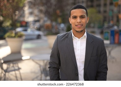 Young African American Black Latino Man Smile Happy Face Portrait