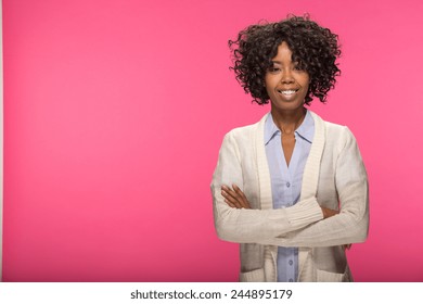 Young African American Black Woman Smile Happy Face Portrait 