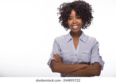 Young African American Black Woman Smile Happy Face Portrait