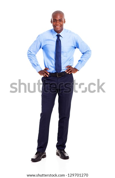 Young African American Businessman Full Length Stock Photo (Edit Now ...