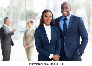 young african american businesspeople in office
