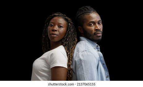 Young African American Couple Looking At Camera, Black Lives Matter, Social Issue