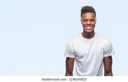 Young African American Man Over Isolated Background With A Happy And Cool Smile On Face. Lucky Person.