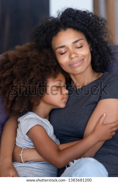 Young African American Mommy Relax On Stock Photo Edit Now