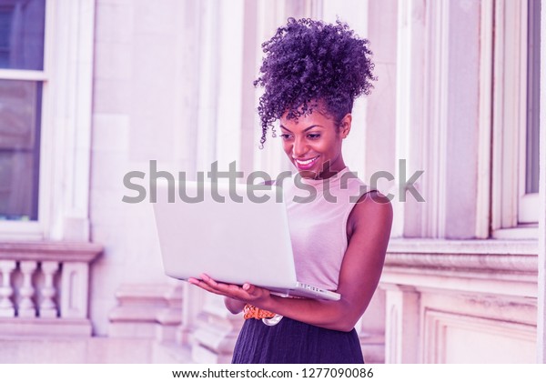 Young African American Woman Afro Hairstyle Stock Photo Edit Now