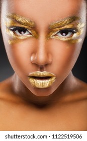 Gold Paint Black Skin Images Stock Photos Vectors Shutterstock