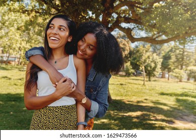 Young African American Woman Hugging Her Stock Photo 1629473566 ...