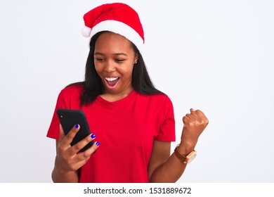 woman in santa hat