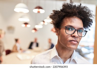 Young African Businessman As A Startup Founder With Glasses And An Afro Hairstyle