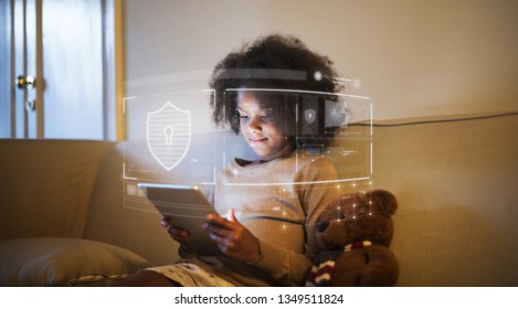 Young African kid using digital tablet - Powered by Shutterstock - Get 15% off with code: PIKWIZARD15