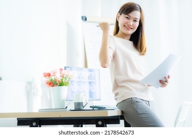 Young asia woman working at home or in a small office. Asian people - Shutterstock ID 2178542673