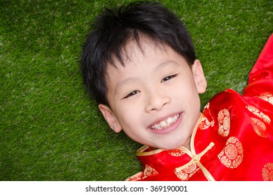 Young Asian Boy Chinese Costume Lying Stock Photo 369190001 | Shutterstock