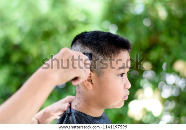 Young Asian Boy Get Short Style Stock Image Download Now