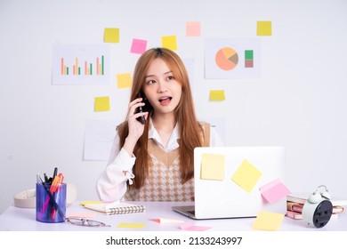 Young Asian Businesswoman Working Concept