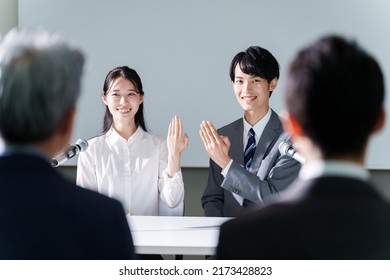 Young Asian Couple In Engagement Announcement