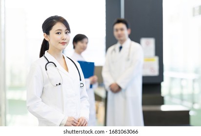 Young Asian Doctors In The Hospital.