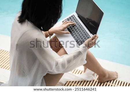 Similar – #A# working by the pool 1