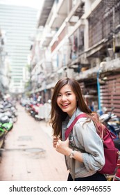 Young Asian Girl Backpacking Stock Photo 648946555 | Shutterstock