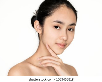 Young Asian Girl Portrait Isolated Skincare Concept