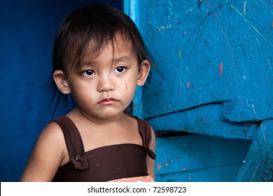 Young Asian Girl Poverty Stricken Area Stock Photo 72598723 | Shutterstock