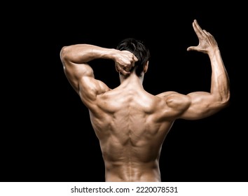 Young Asian Male Fitness Model Poses On Studio Over Dark Background On 18 November 2015. Photo By Victor Fraile