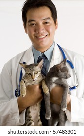 Young Asian Male Veterinarian