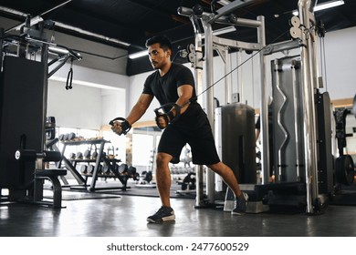 Young Asian Man Bodybuilder Doing Workout At Gym - Powered by Shutterstock