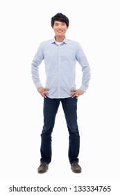 Young Asian Man Isolated On White Background.