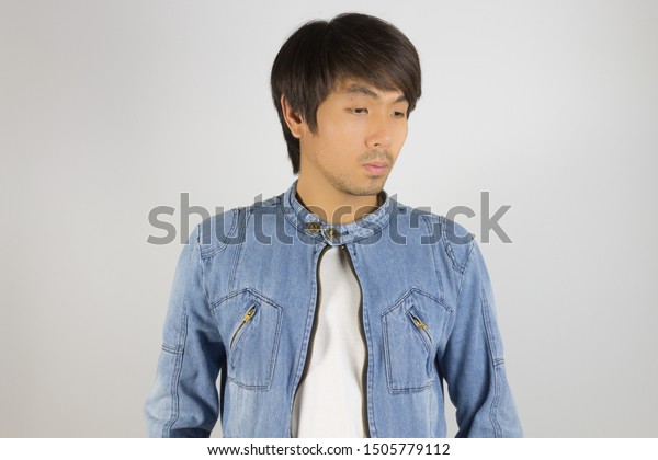Young Asian Man Jeans Jacket Denim Stock Photo Edit Now