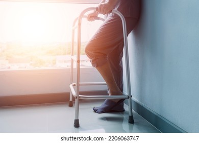 young asian physical therapist working with senior woman on walking with a walker - Shutterstock ID 2206063747