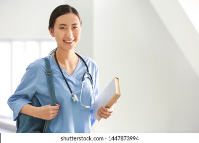 Young Asian Student In Clinic