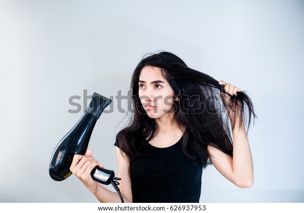 Young Asian Woman Damaged Long Black Stock Photo Edit Now