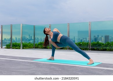 Young Asian Woman Flexible Slim Doing Stock Photo 2184320591 | Shutterstock