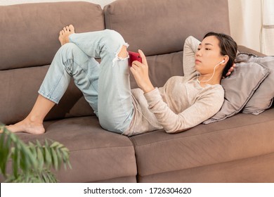 Young Asian woman relaxing