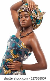 Young Attractive African Model In Traditional Dress.