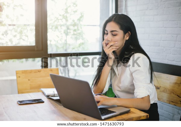 Young Attractive Asian Business Woman Sleeping Stock Photo Edit