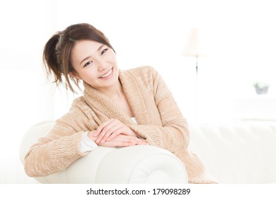 young attractive asian woman relaxing - Shutterstock ID 179098289
