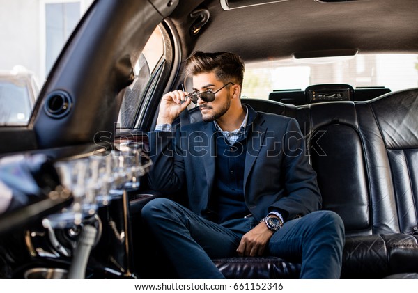 Young Attractive Business Man Limousine Stock Photo 661152346 ...