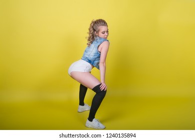 Young Attractive Girl Dancing Twerk Shaking Stock Photo (Edit Now)  1240135894