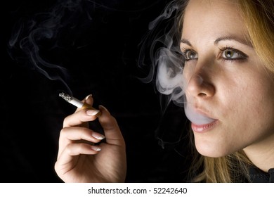 Young Attractive Girl Holding Cigarette Stock Photo (Edit Now) 52242640